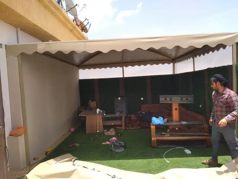 مظلات رخيصة في حي العارض بالرياض 