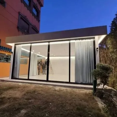 تصميم ملحق خارجي صغير في حي العارض بالرياض 