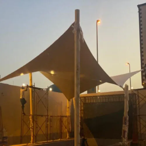 تركيب مظلات شد إنشائي حي الدرعية بالرياض بأشكالها ووميزاتها