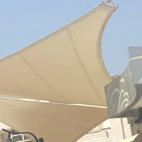 تركيب مظلات شد إنشائي حي الدرعية بالرياض بأشكالها ووميزاتها