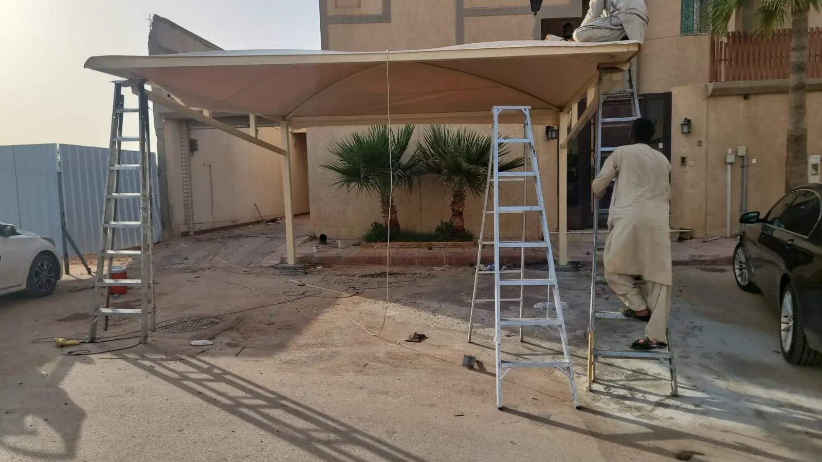 مظلات رخيصة في حي العارض بالرياض 