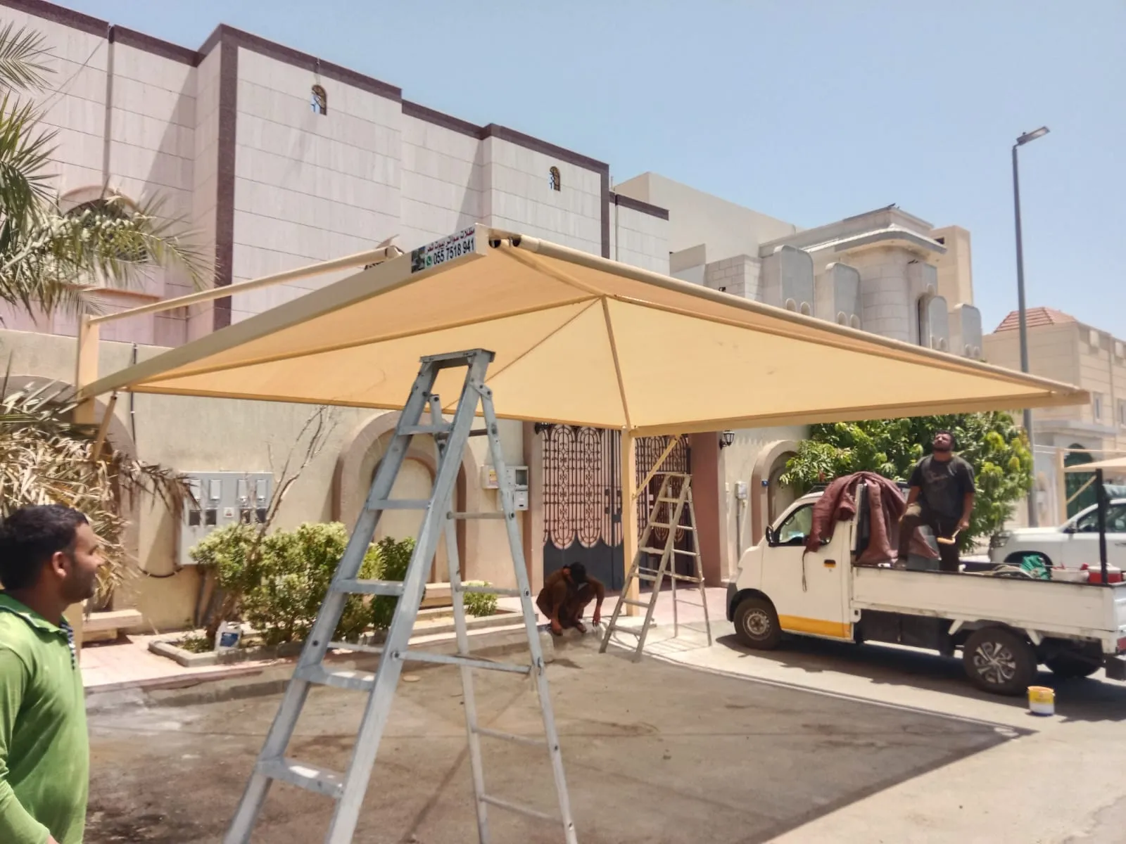 مظلات رخيصة في حي العارض بالرياض 