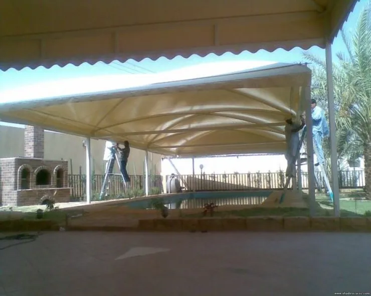 مظلات خارجية مريحة للمشاريع والمساجدفي شمال الرياض 