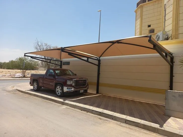 مظلات سيارات مقص ومداخل لمنازل حي النسيم بالرياض 
