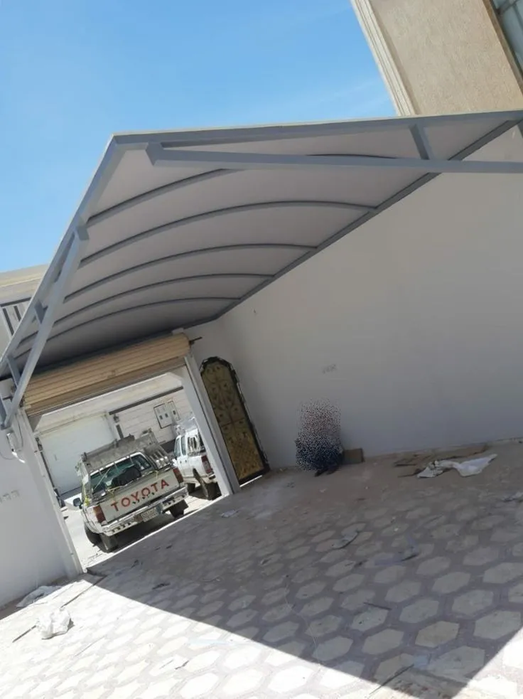 مظلات سيارات مقص ومداخل لمنازل حي النسيم بالرياض 