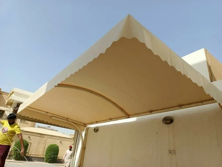 مظلات سيارات مقص ومداخل لمنازل حي النسيم بالرياض 
