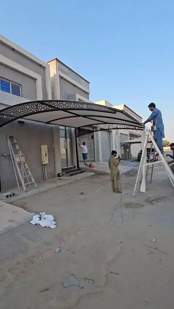 اشكال مظلات سيارات حي العماريه