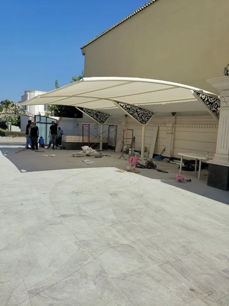 اشكال مظلات سيارات حي العماريه