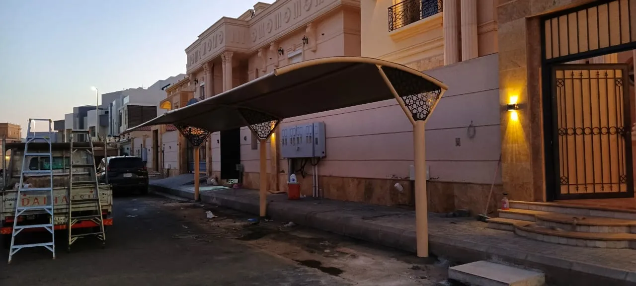 اشكال مظلات سيارات حي العماريه