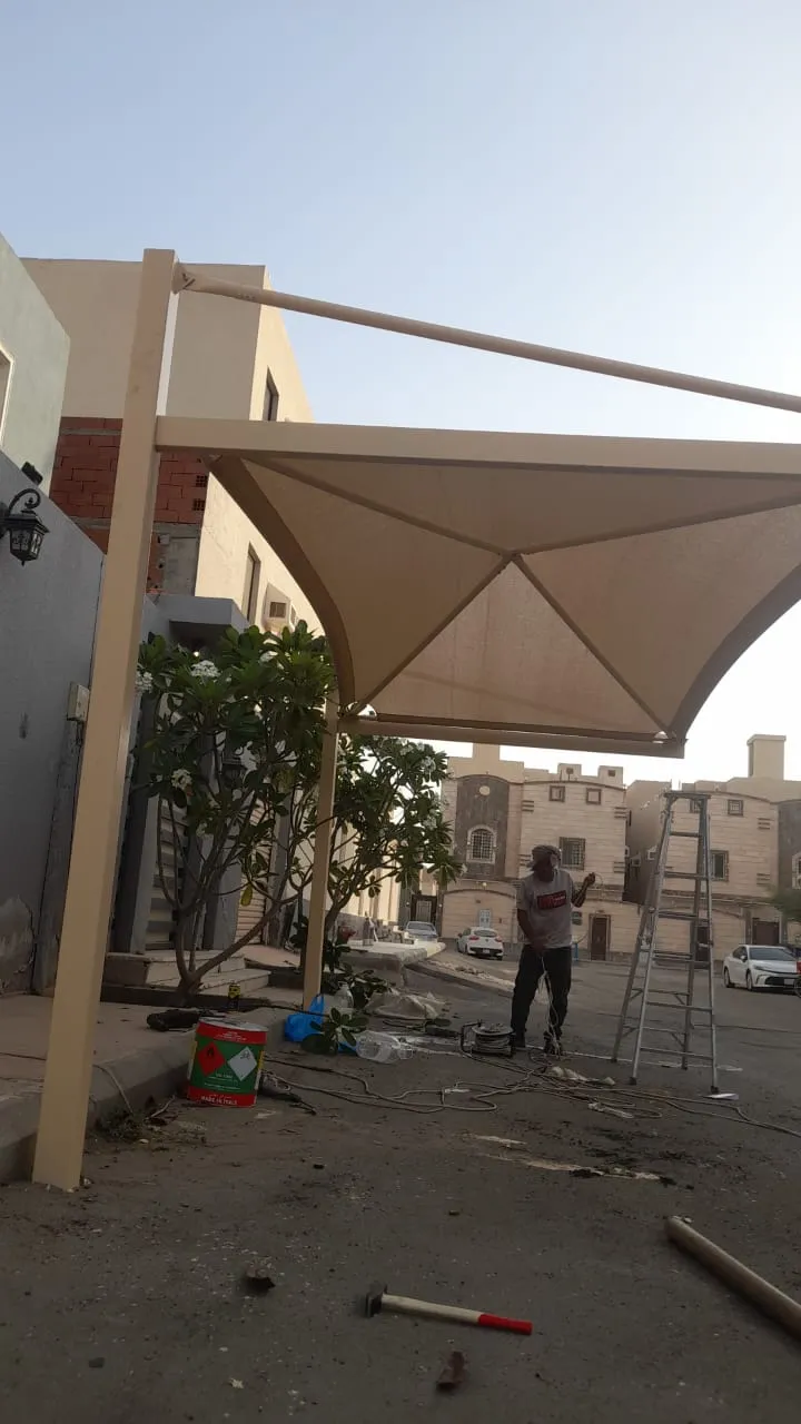 اشكال مظلات سيارات حي العماريه