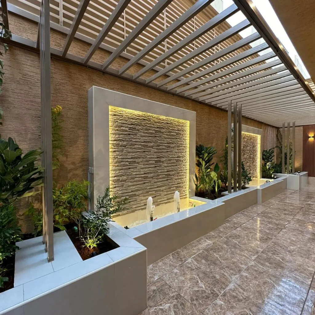 تصميم وتنسيق الحدائق وشلالات مائية في الرياض 