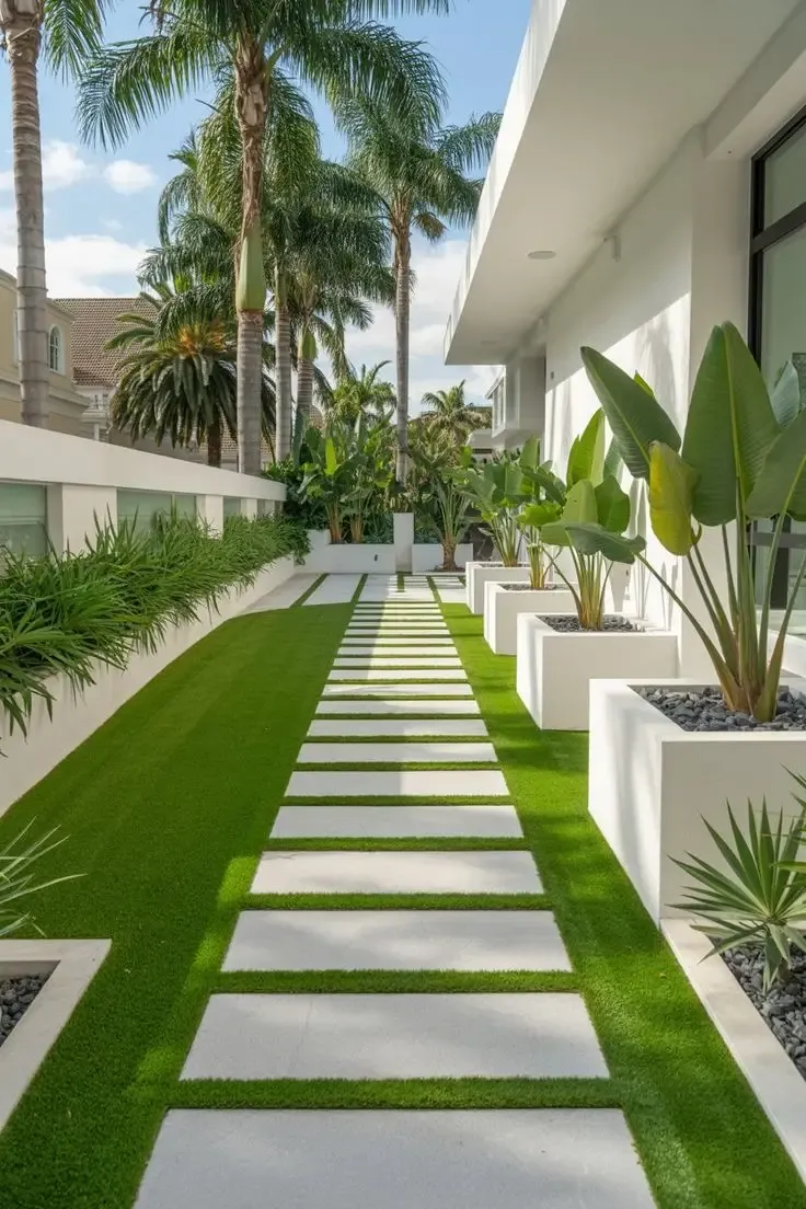 اجمل تركيب عشب صناعي لتنسيق حدائق الرياض 