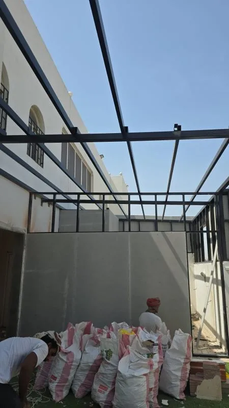 تصميم ملحق خارجي صغير في حي العارض بالرياض 