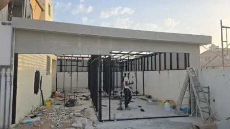 تصميم ملحق خارجي صغير في حي العارض بالرياض 