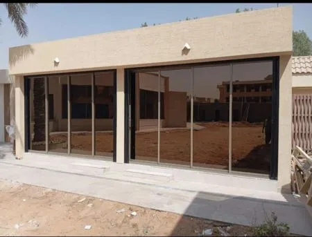 تصميم ملحق خارجي صغير في حي العارض بالرياض 