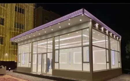 تصميم ملحق خارجي صغير في حي العارض بالرياض 