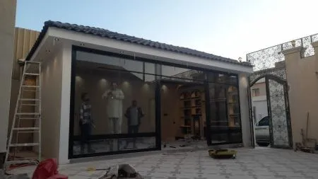 تصميم ملحق خارجي صغير في حي العارض بالرياض 