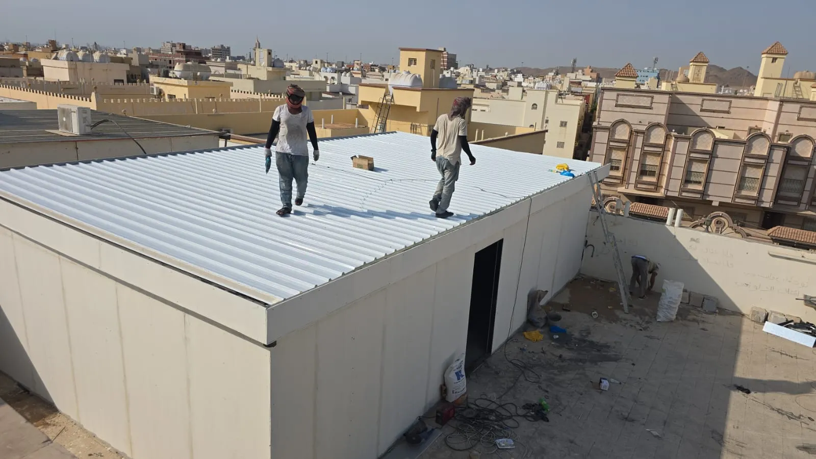 تصميم ملحق خارجي صغير في حي العارض بالرياض 