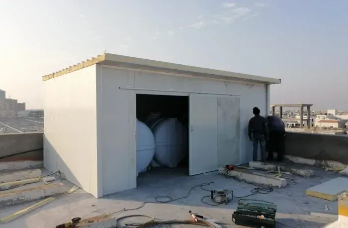 تصميم ملحق خارجي صغير في حي العارض بالرياض 