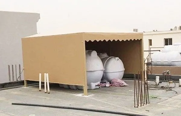 مظلات سحب يدوي ومظلات خزانات بالرياض :حلول تظليل عملية 