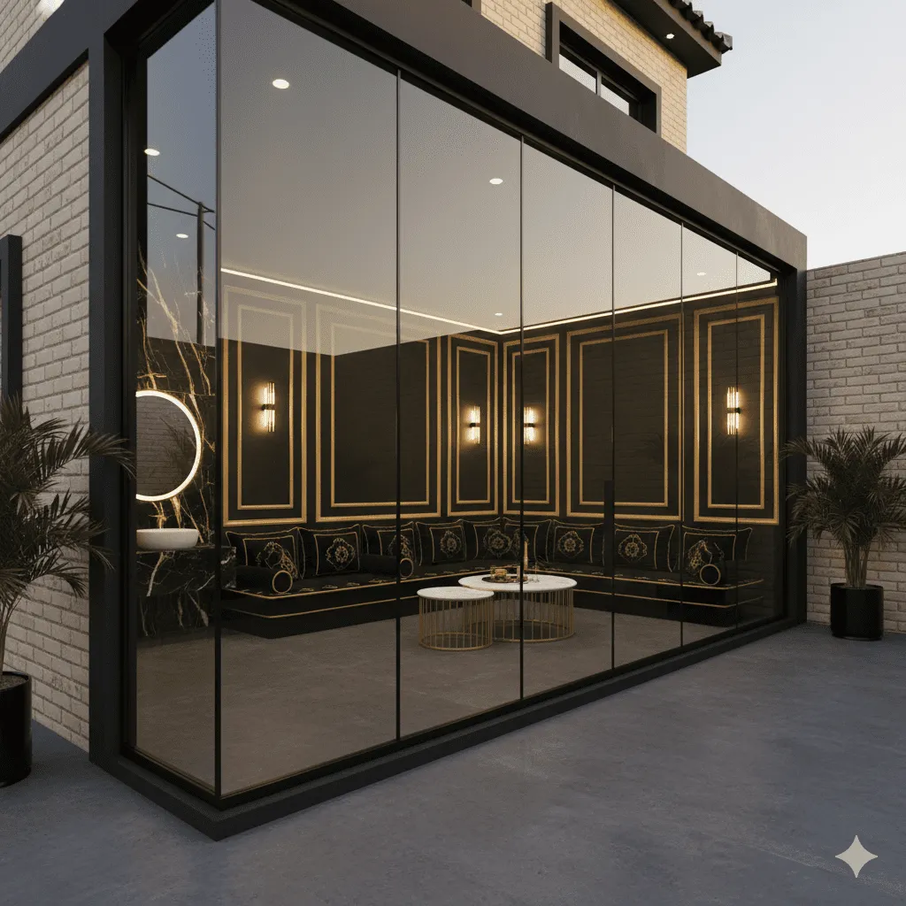 تركيب غرف ساندوتش بانل زجاجيةجاهزة في الخرج للمخازن والمنازل