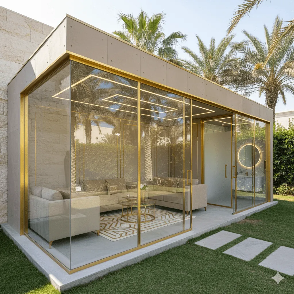 تركيب غرف ساندوتش بانل زجاجيةجاهزة في الخرج للمخازن والمنازل