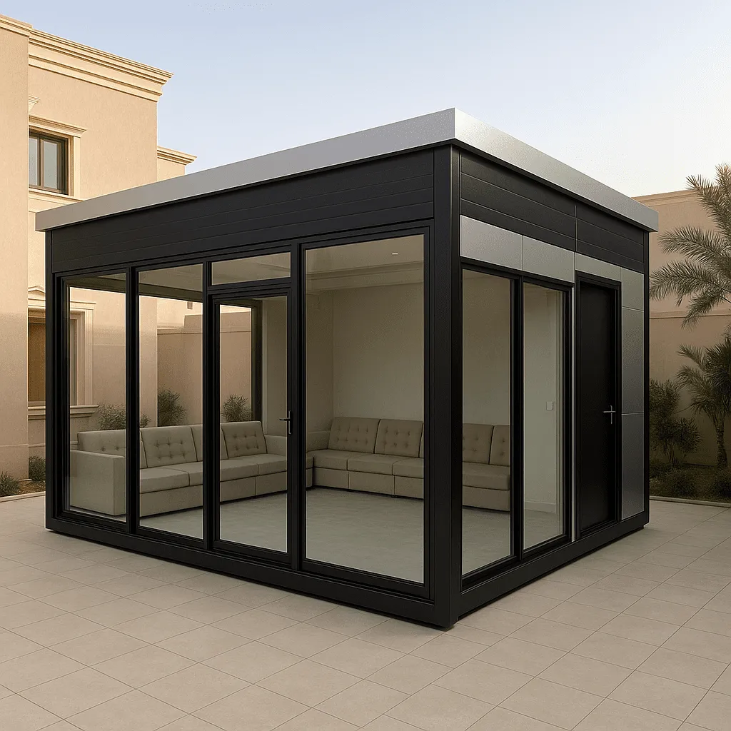 تركيب غرف ساندوتش بانل زجاجيةجاهزة في الخرج للمخازن والمنازل