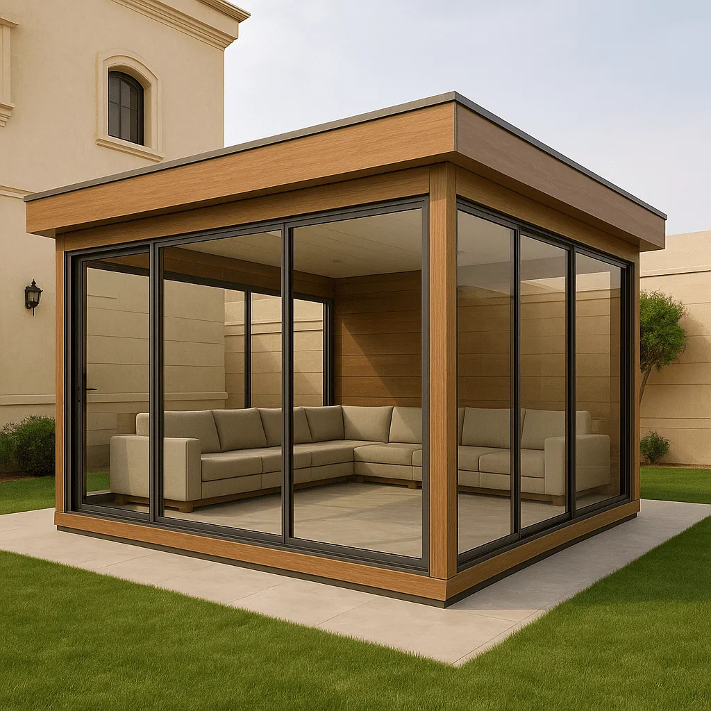 تركيب غرف ساندوتش بانل زجاجيةجاهزة في الخرج للمخازن والمنازل