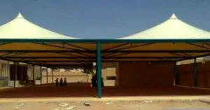 مظلات تغطية ساحات المدارس في حي الروابي بالرياض