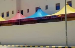 مظلات تغطية ساحات المدارس في حي الروابي بالرياض
