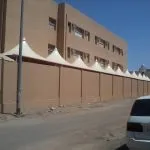 مظلات تغطية ساحات المدارس في حي الروابي بالرياض