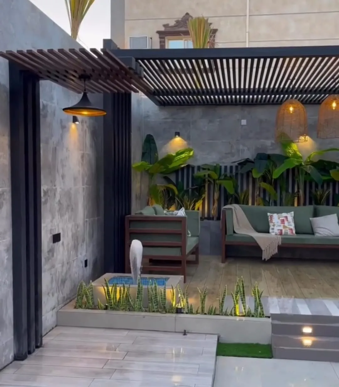 جلسات شتويه وبرجولات واحواض كلاسيكيه في حي العواد وسط الرياض