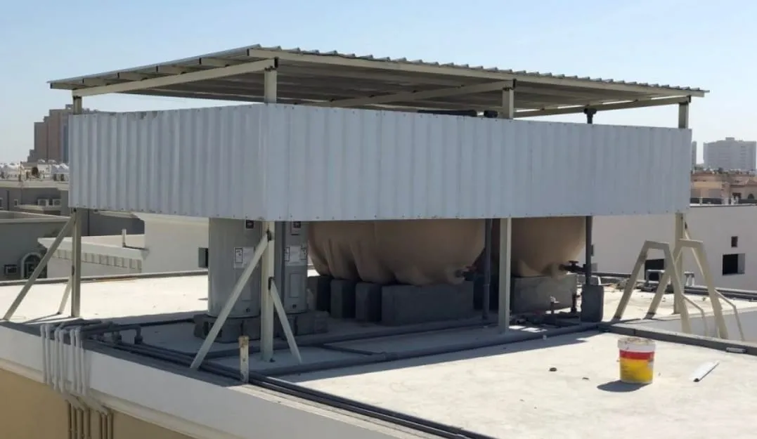 مظلات خزانات مظلات سخانات مظلات مكيفات مظلات السطح في حي لبن