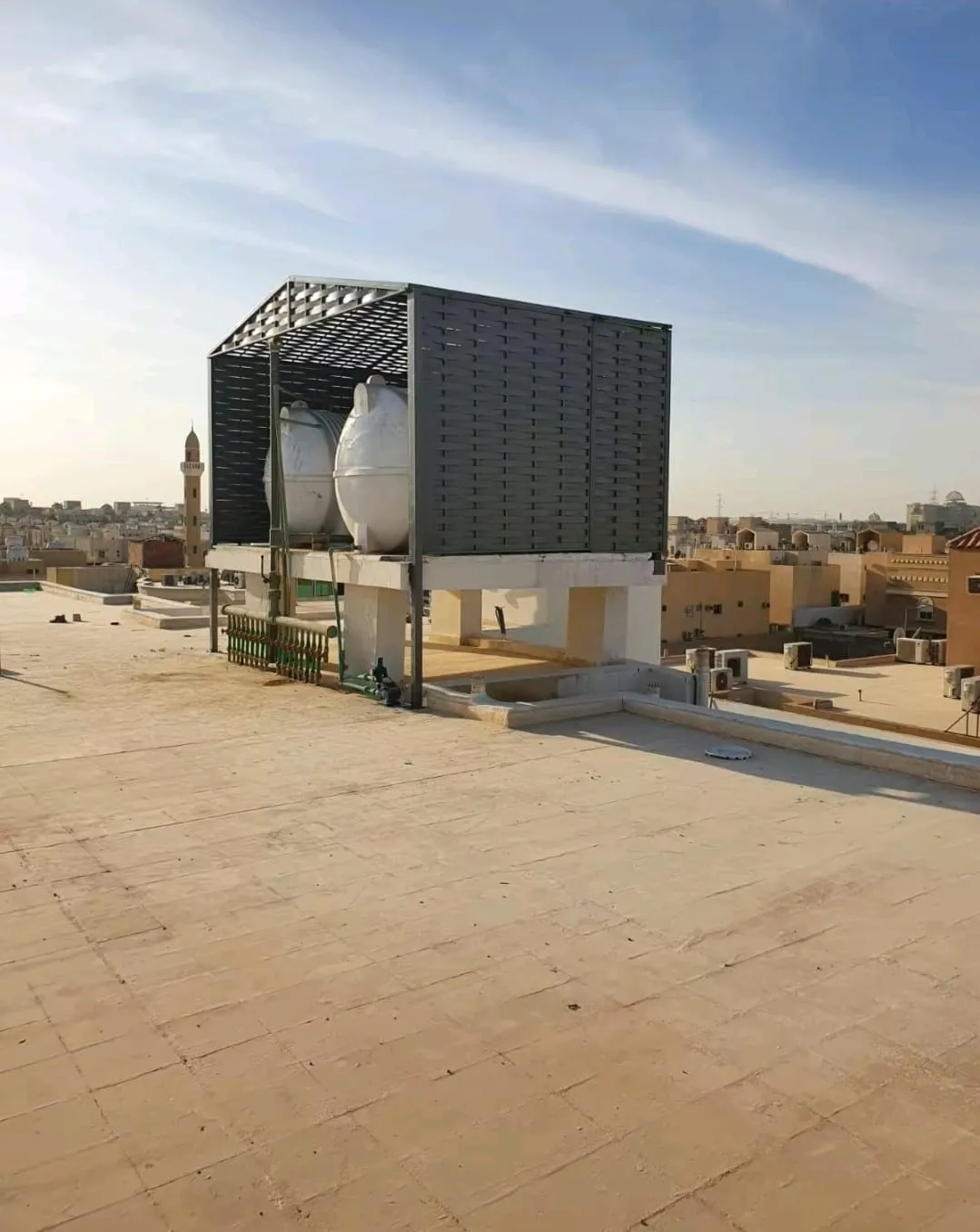 مظلات خزانات مظلات سخانات مظلات مكيفات مظلات السطح في حي لبن