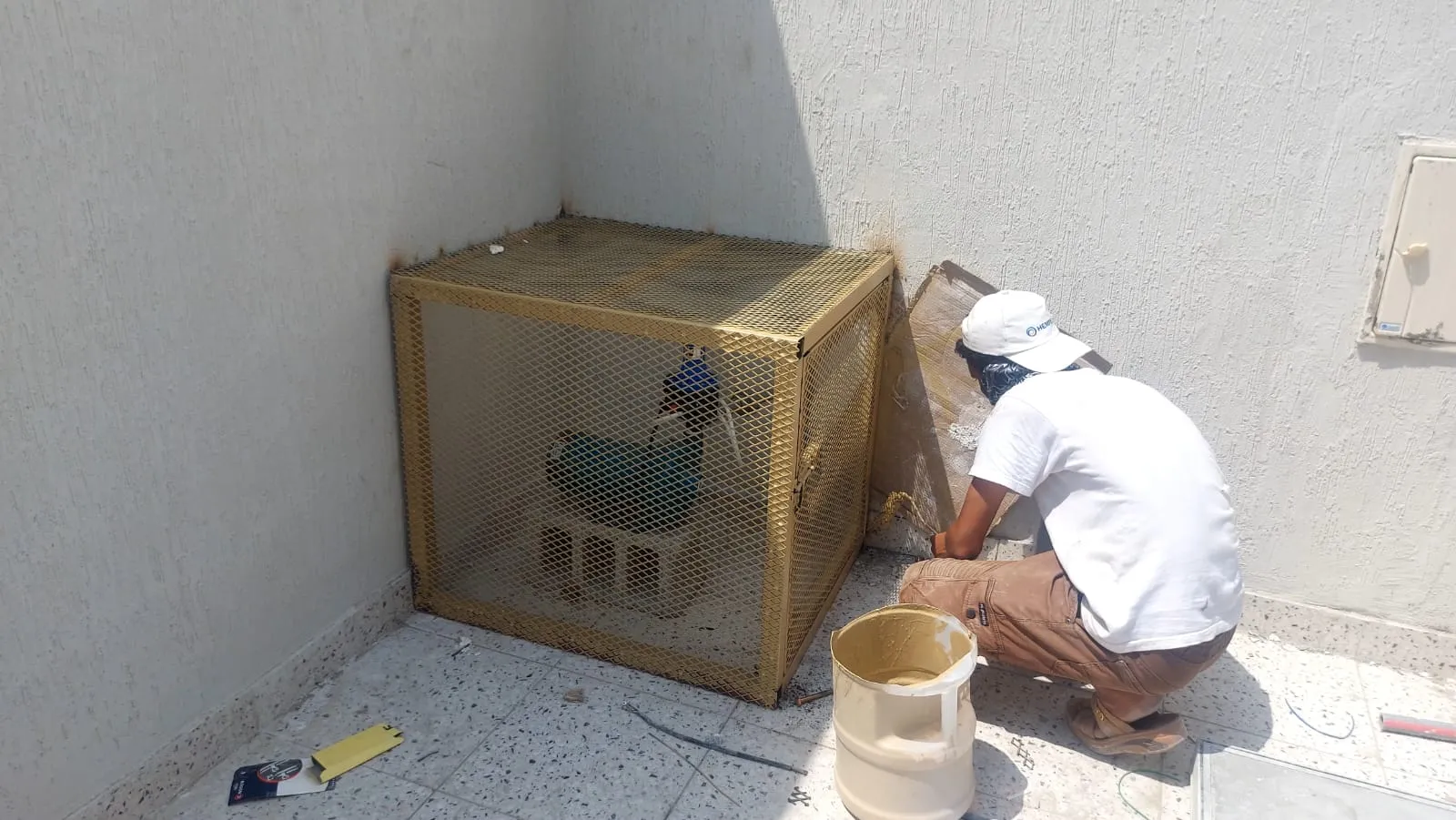 مظلات خزانات مظلات سخانات مظلات مكيفات مظلات السطح في حي لبن