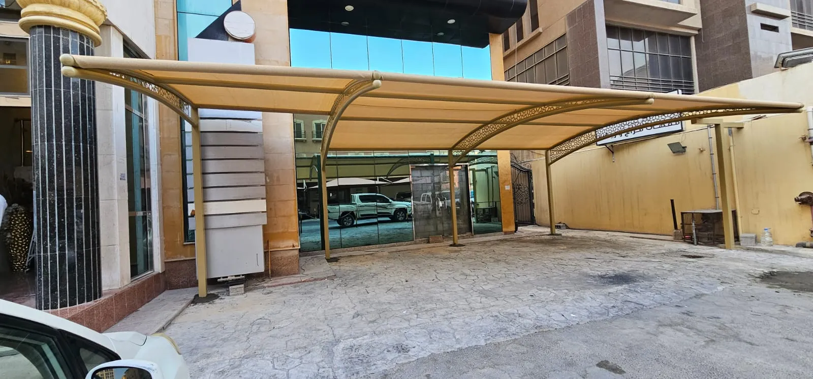 مظلات سيارات مظلات حدائق مظلات ممرات مظلات كابولي حي النرجس 