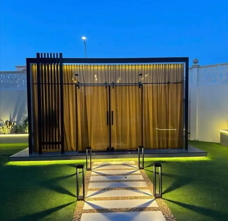 مقاول بناء مجالس زجاجية أنيقة وبسيطة بأقل تكلفة حي النسيم