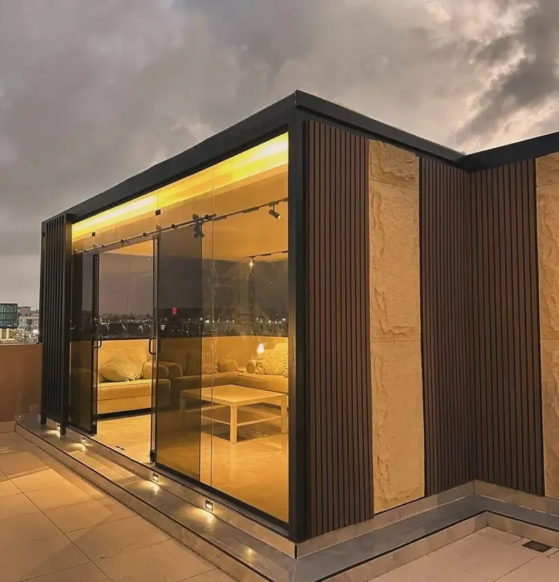 مقاول بناء مجالس زجاجية أنيقة وبسيطة بأقل تكلفة حي النسيم