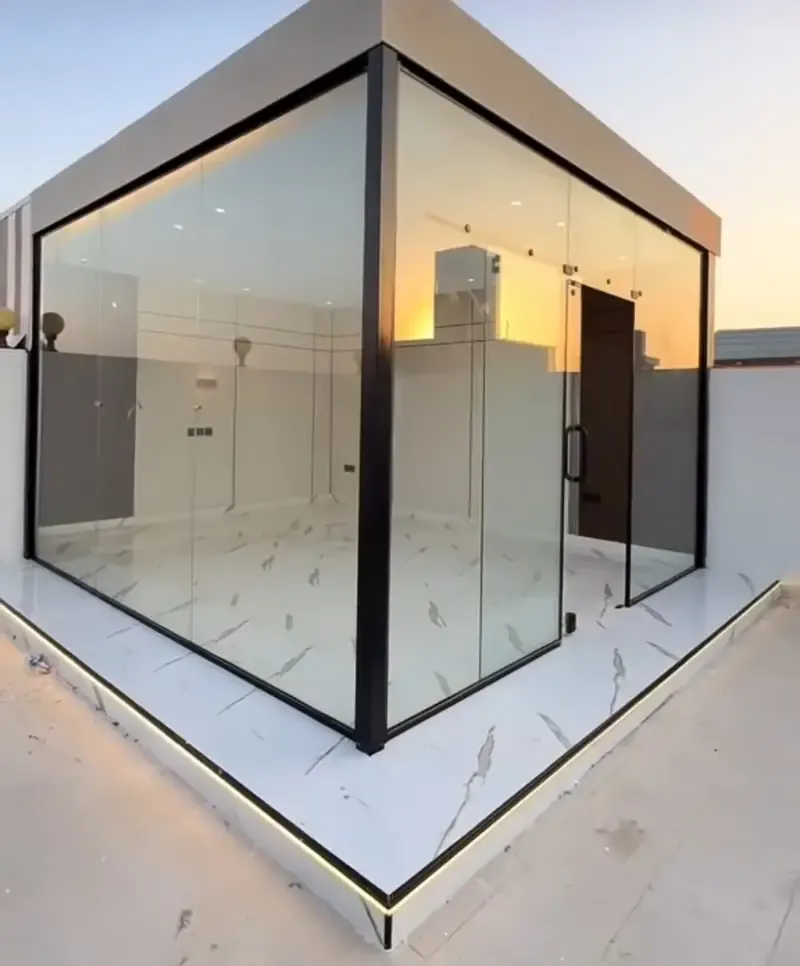مقاول بناء مجالس زجاجية أنيقة وبسيطة بأقل تكلفة حي النسيم