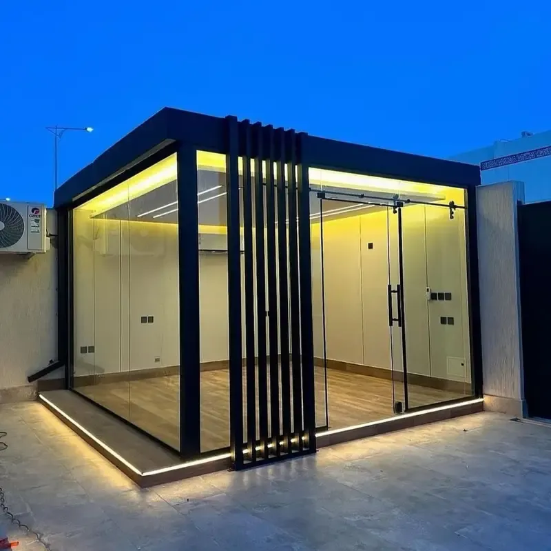 مقاول بناء مجالس زجاجية أنيقة وبسيطة بأقل تكلفة حي النسيم