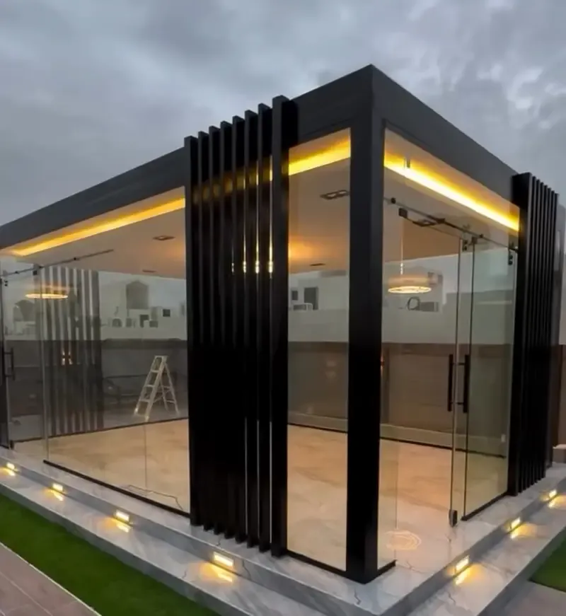 مقاول بناء مجالس زجاجية أنيقة وبسيطة بأقل تكلفة حي النسيم