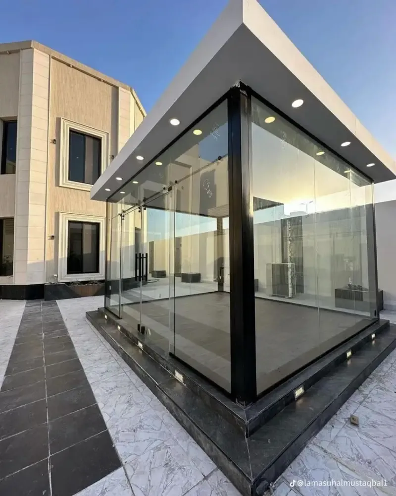 مقاول بناء مجالس زجاجية أنيقة وبسيطة بأقل تكلفة حي النسيم
