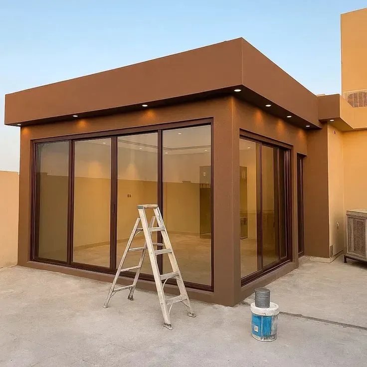 ارخص مقاول بناء مجلس خارجي في حي العارض لااحوش انيق زجاجي 