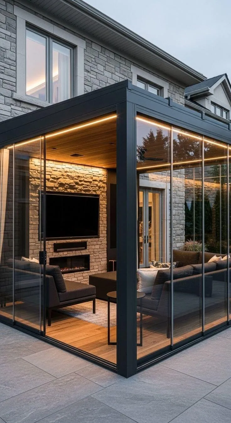 ملاحق خارجية| تركيب ملاحق ساندوتش بانل | ملاحق زجاجية فخمة 