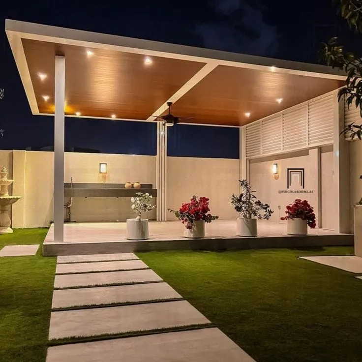 تحويل الفناء إلى واحة بالرياض:للمظلات والحدائق وتنسيق حدائق 