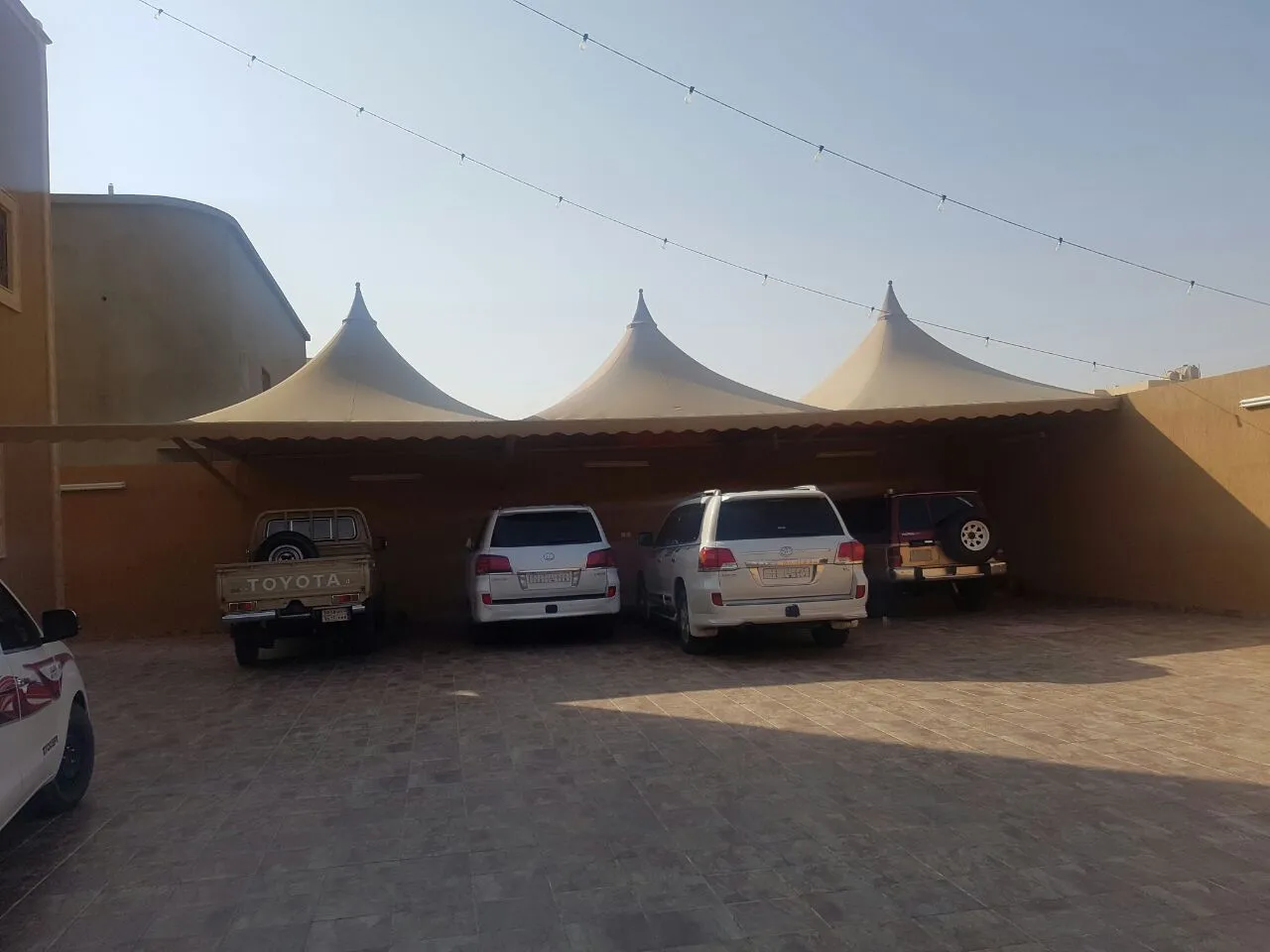 مظلات حدائق للمنزل بحي الروضةبأشكال وصور مظلات حدائق خارجية 