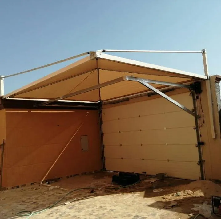 اصلاح مظلات كراج مقوسة بتثبيت آمن في حي العقيق بشمال الرياض 