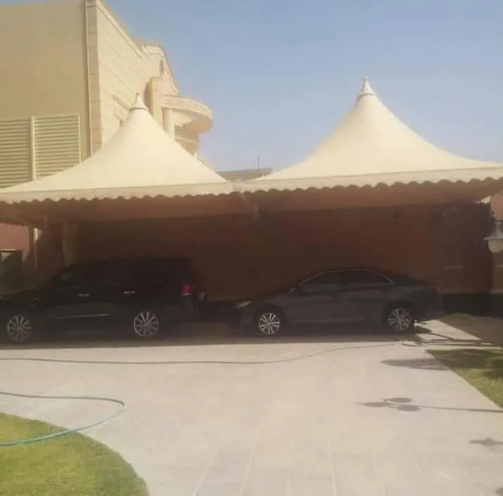 اصلاح مظلات كراج مقوسة بتثبيت آمن في حي العقيق بشمال الرياض 