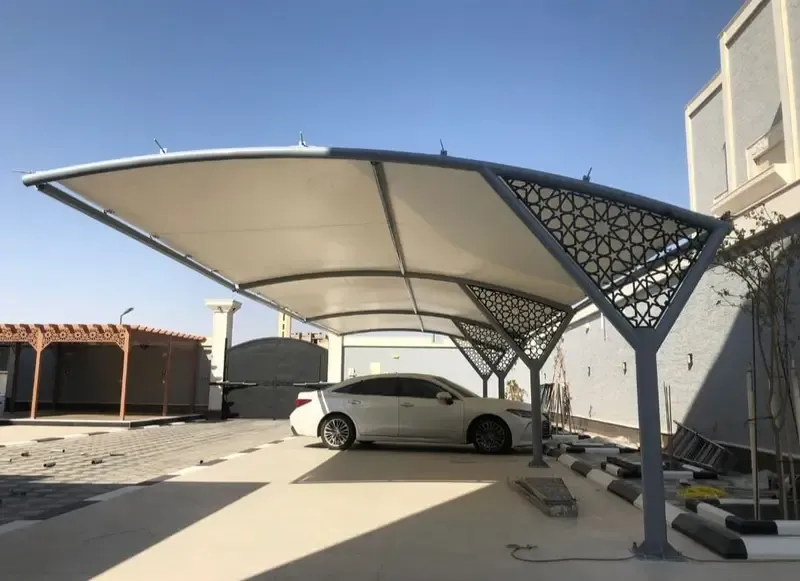 أنواع مظلات سيارات خارجية في حي الملز:لتركيب مظلات البوثلين 